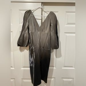 Alberta Ferreti shimmery silver dress